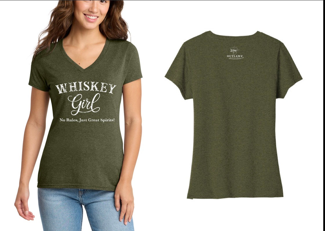Whiskey Girl V-Neck Tee