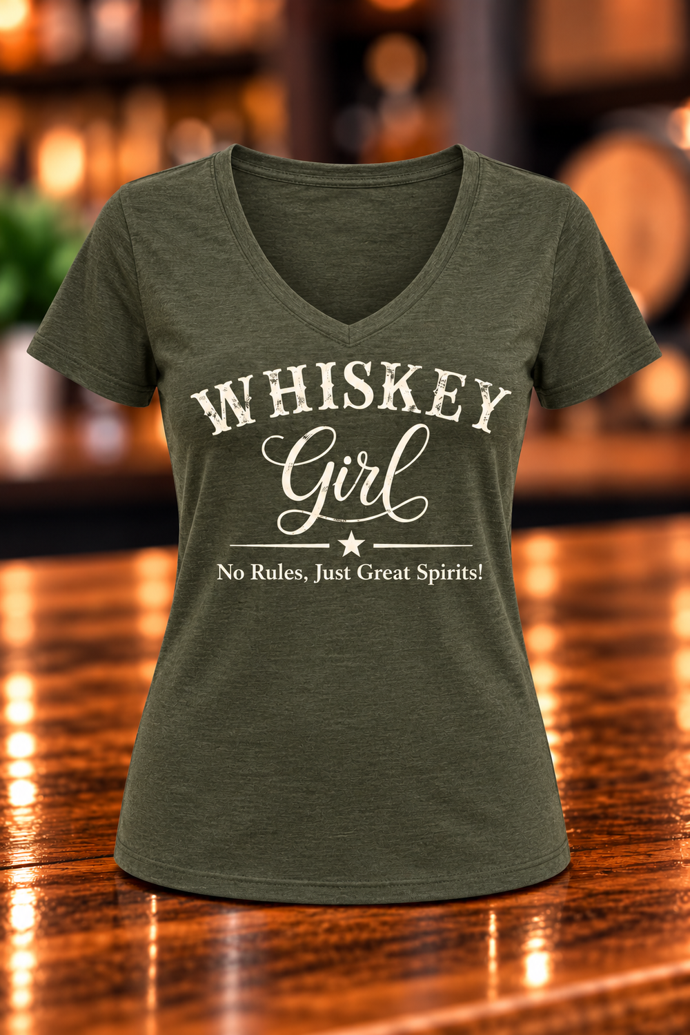 Whiskey Girl V-Neck Tee
